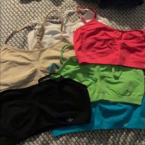 6 multicolored bras